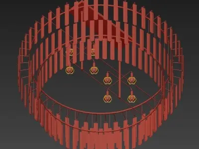 Nessa Round Chandelier by Arteriors Home 3D model