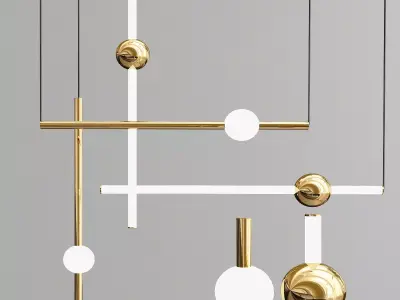 ORION TUBE LIGHT GOLD  3D model