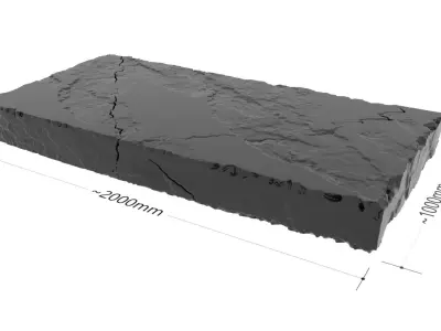 Rock slabs 2x1m 3D model