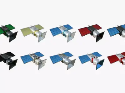 10 Satellite E Collection - SciFi Space Design 3D Model Pack