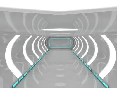 Sci Fi Interior 3D model 9