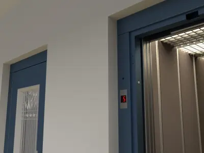 Vintage european elevator - Deco style 3D model