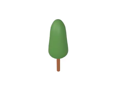 Cartoon Tree v4 002 Low-poly 3D model