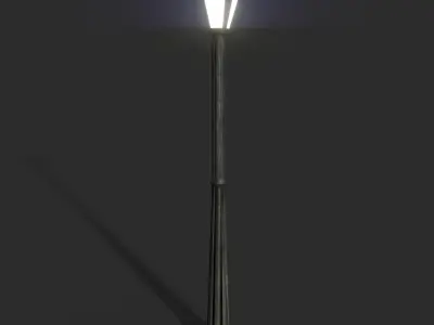 Lamp Post 1 Low-poly 3D model