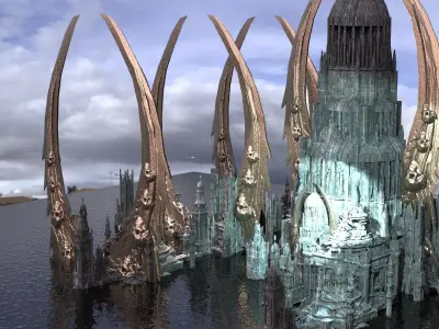 Skeletor Tower Scull Dome Kit bash 2  3D model