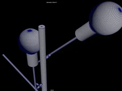 dark floor lamp 3D model