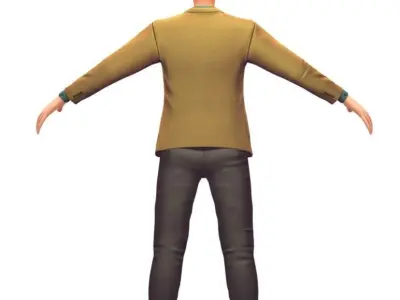 Cartoon Low Poly Style Avatar 018 3D Model Low-poly 3D model