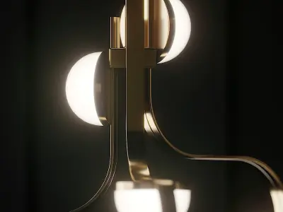 Bodo Sperlin Chandelier by Lobmeyrs 3D model