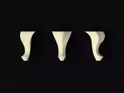 leg High quality 3d models for processing on a cnc machine  3D model 3