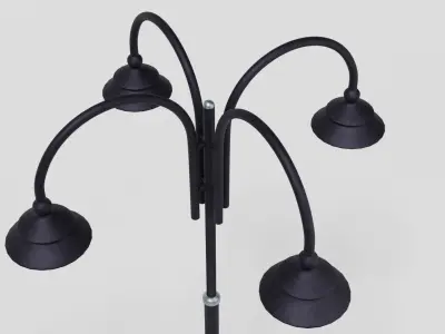 Street lamp pole Low-poly 3D model