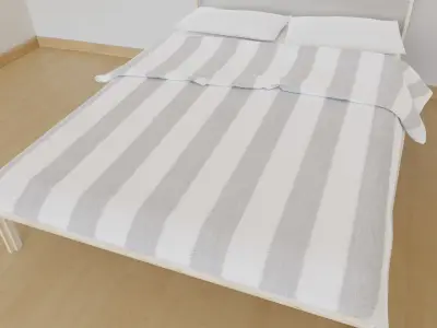 Bed 140x200cm IKEA NEIDEN 3D model