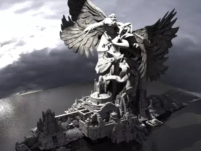 Fallen Angel Outpost of Heaven 3D model