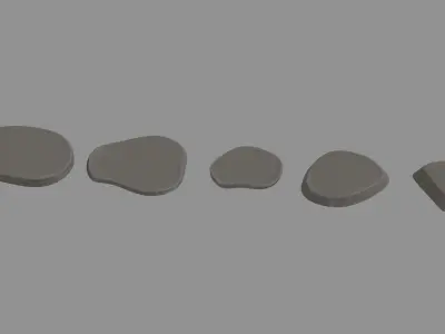 Flat Rocks 3D model
