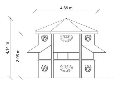 Algida stand kiosk gazebo 3D model