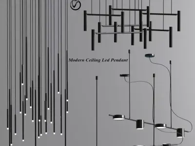 Modern Ceiling Led Pendant Chandelier 3D model