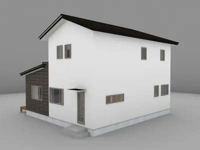 House model for background 16 Low-poly 3D model