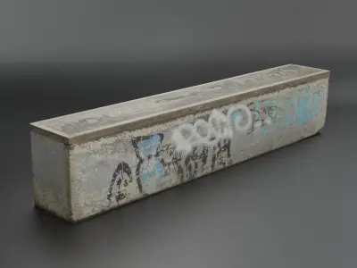 Small Skatepark Ramp Low-poly 3D model