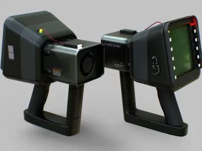 Sci-Fi Portable Scanner Low-poly 3D model