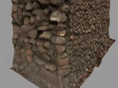 wall corner Low-poly 3D model