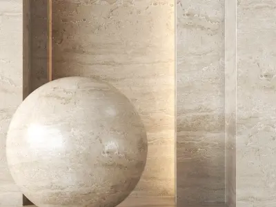 2 Travertine Texture 4K - Seamless Texture