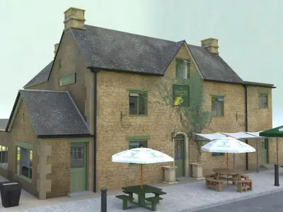 A Restaurant and Pub 3D model