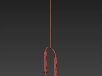 Wide Champagne Gold LED Mini Pendant 3D model