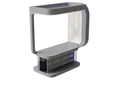 Sci-Fi Holographic Comm Pod Low-poly 3D model