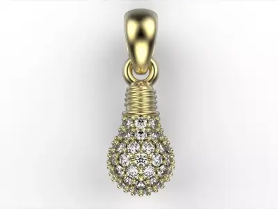 Diamond Light Bulb Pendant 3D print model