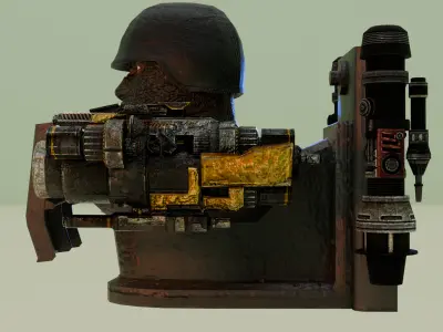 jetpack balaclava laser skibidi toilet 3D model