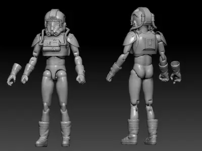 AT-AT Driver One6 Scale Custom STL Files 3D print model