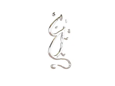 Chinese Zodiac Mouse Oracle Bone Inscriptions v1 004 Low-poly 3D model