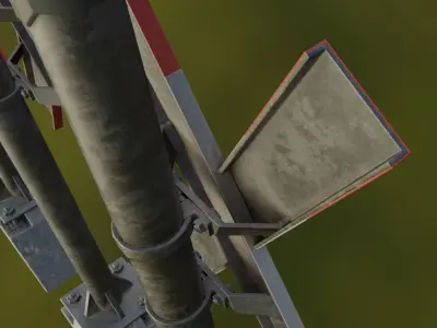  Low-Poly Andreaskreuze Version 3 with Traffic Lights Low-poly 3D model