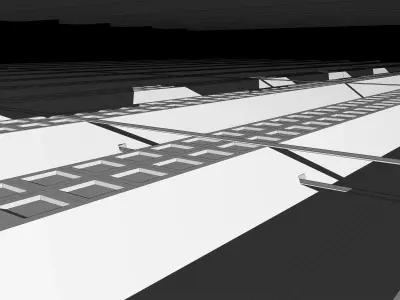 Modular labyrinth of the Blame megastructure Low-poly 3D model