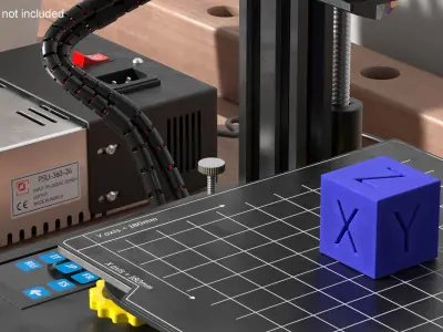  Mini 3D Printer with PSU Rigged Animated for Maya 