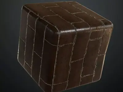 Antique High-Gloss Parquet Floor PBR Seamless Texture