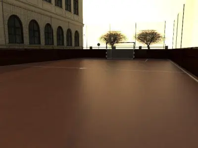 European High School 3D Model 3D model