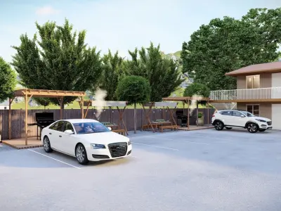 3D Exterior Scene 3D model design garden and landscape  3D model