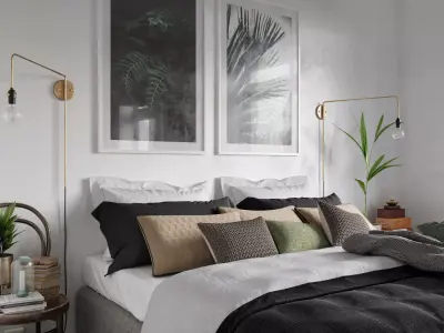 Bedroom scandinavi 3D model