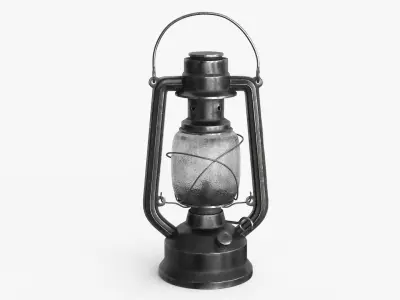 Kerosene Lamp Low-poly 3D model