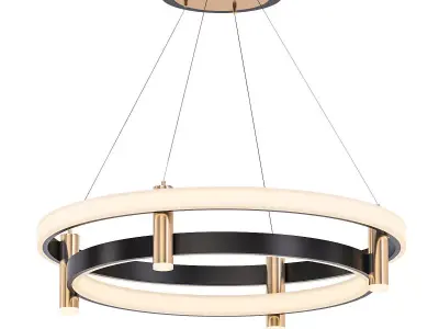 GISELLA modern chandelier with gold accents 3D model