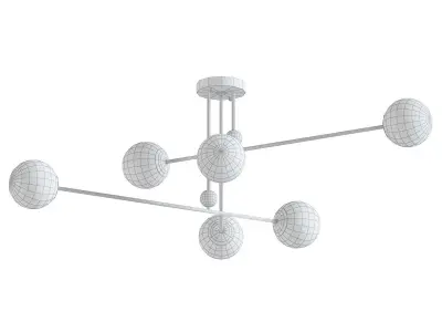 AX359 chandelier with five lights and balls 3D model