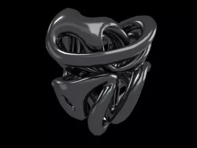 Abstract Heart Shape v2 002 Low-poly 3D model