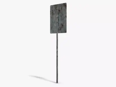 Damaged Speed Limit Sign Low-poly 3D model