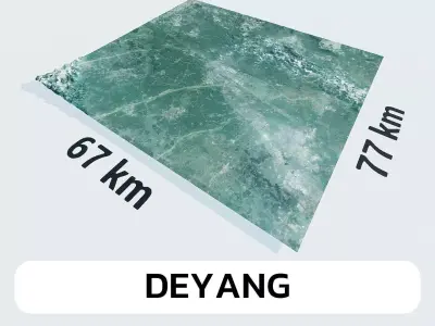 Deyang China City Landscape 3D Model 3D model