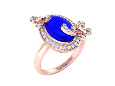Women Ring  Render 3dm STL OBJ FBX Details 3D print model 401