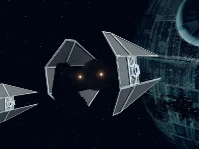Star Wars Imperial TIE Interceptor 3D model