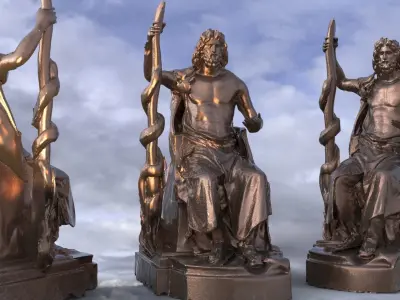 Zeus King of the Gods Throne 1 3D 3D model