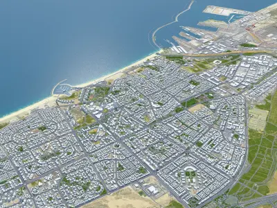 Ashdod Israel Low-poly 3D model