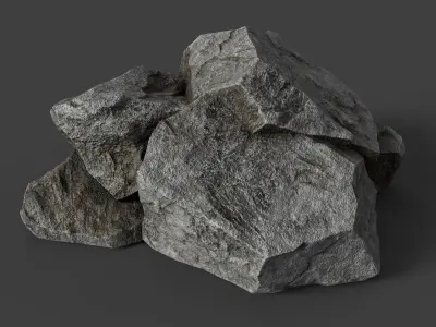Rock 6-6 Low-poly 3D model