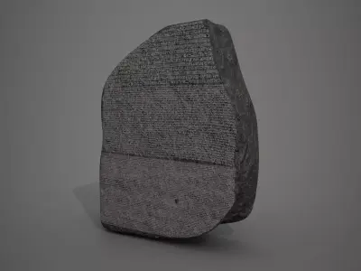 Rosetta Stone of Ancient Egypt Low-poly 3D model